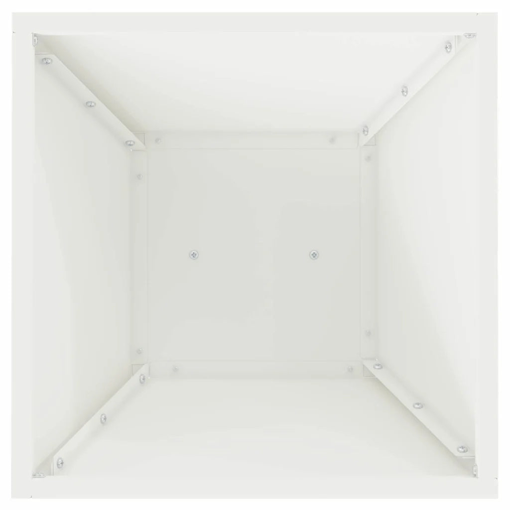 Vaso a Pilastro 2 pz-Set di 2 Fioriera da Esterno-Contenitore per Piante Bianco 35 x 35 x 73 cm