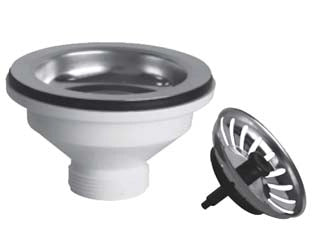 PILETTA MOPLEN CON TAPPO SCATTINO BASKET  11/2 per lavelli inox e sintetici