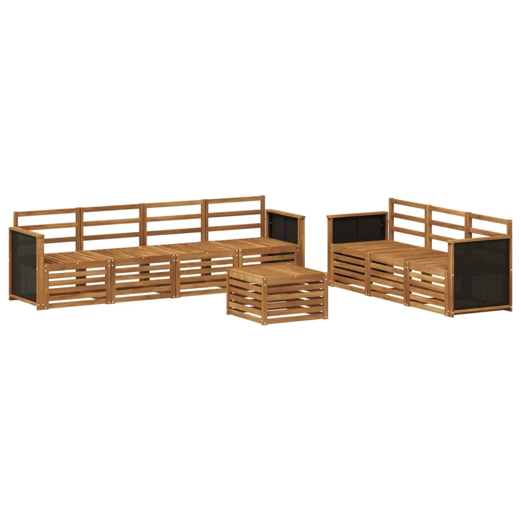 Set divani 8 pz Legno di Acacia Massello 3384100