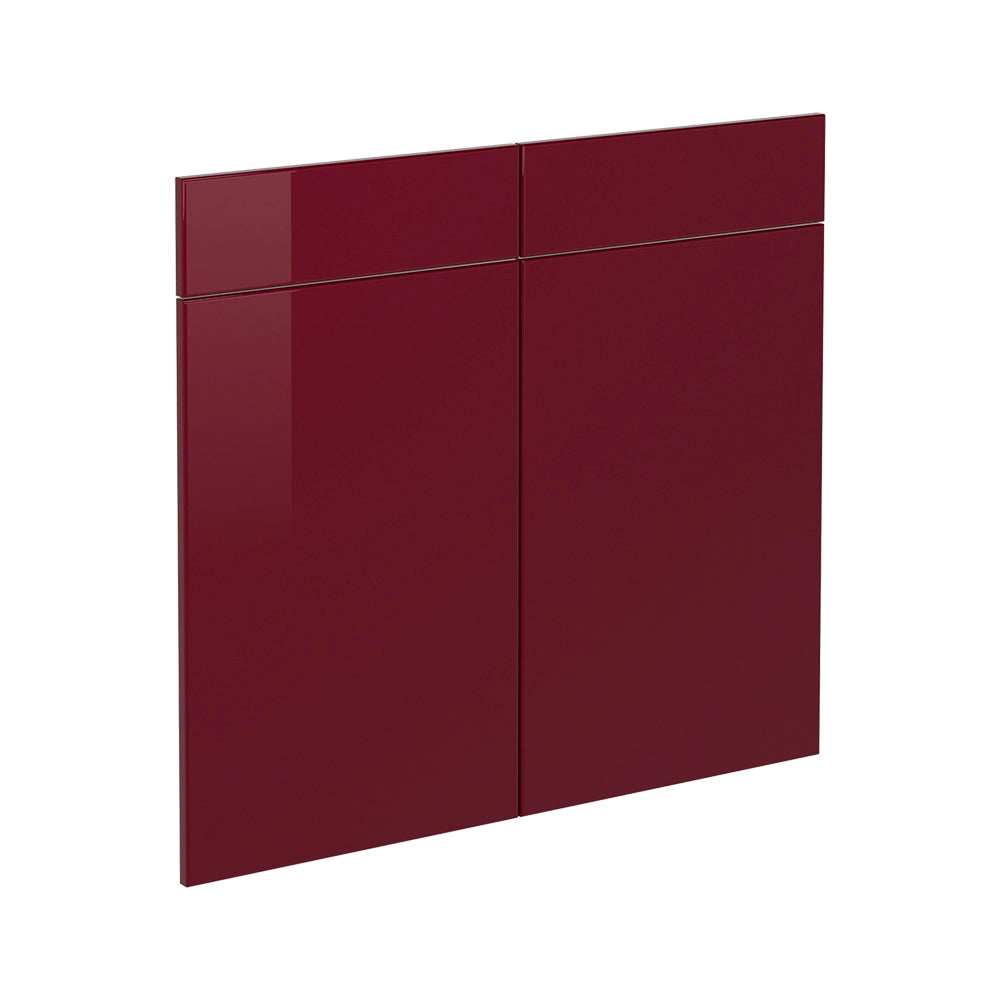 Vicco Frontale cucina Rosso lucido 79.2 x 70.8 cm frontale del mobile per mobile base con cassetti