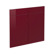 Vicco Frontale cucina Rosso lucido 79.2 x 70.8 cm frontale del mobile per mobile base con cassetti