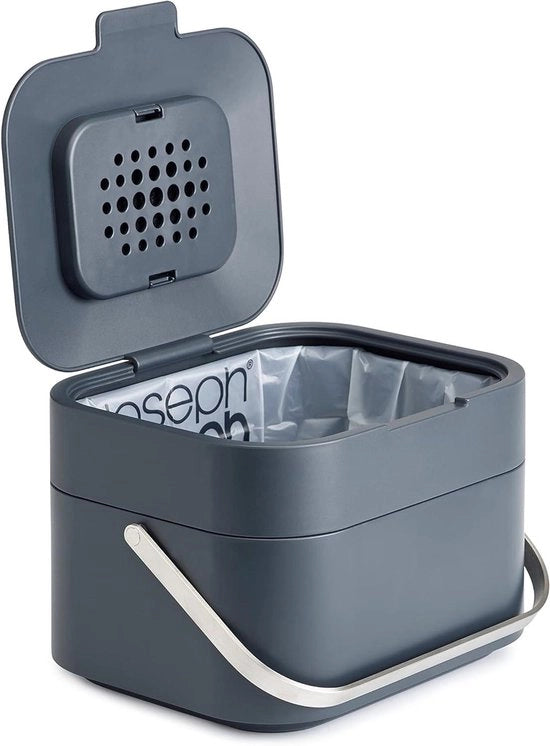 Pile di Rifiuto Inteligente per Cucina 4 Litri / 1 Gallone - Cassetto di Riciclaggio con Filtro di Odore e Grafite