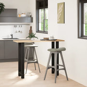 Gambe per tavolo da bar nere 2 pz 40x(100-101) cm in acciaio 4013336