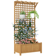 Hochbeet con graticcio e tetto ¨C zephmum ¨C 90x45x183 cm, marrone, legno