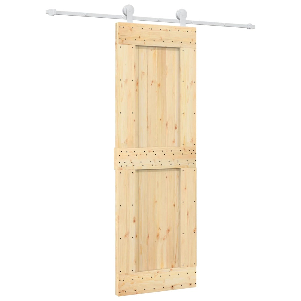 Porta scorrevole Naturale e Bianco 70 x 210 cm 3445012