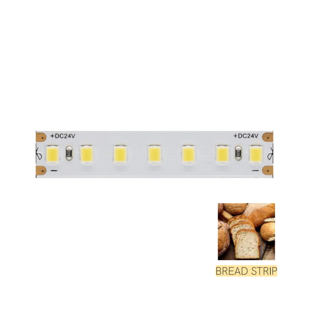 Striscia led per illuminare il banco alimenti del Pane - Bobina da 5m 14,4W/M 80LM/W IP20 2700K