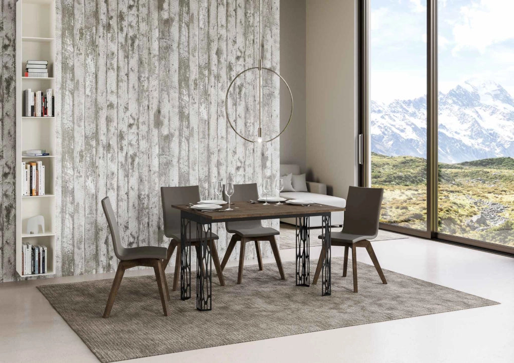 Tavolo Salvaspazio Allungabile 120x45/90x80/78 cm Ghibli Double Noce