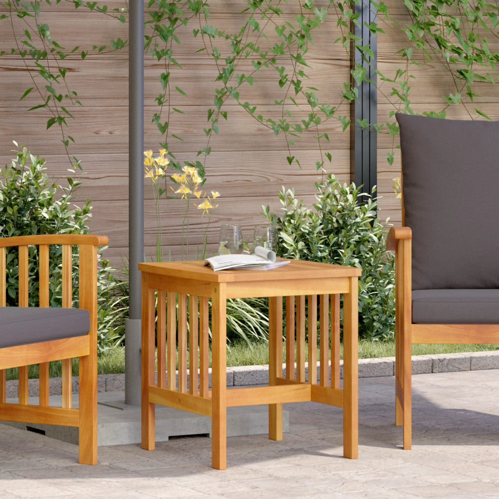 Tavolo Laterale da Giardino  Marrone 45x45x50 cm in Legno Massello di Acacia
