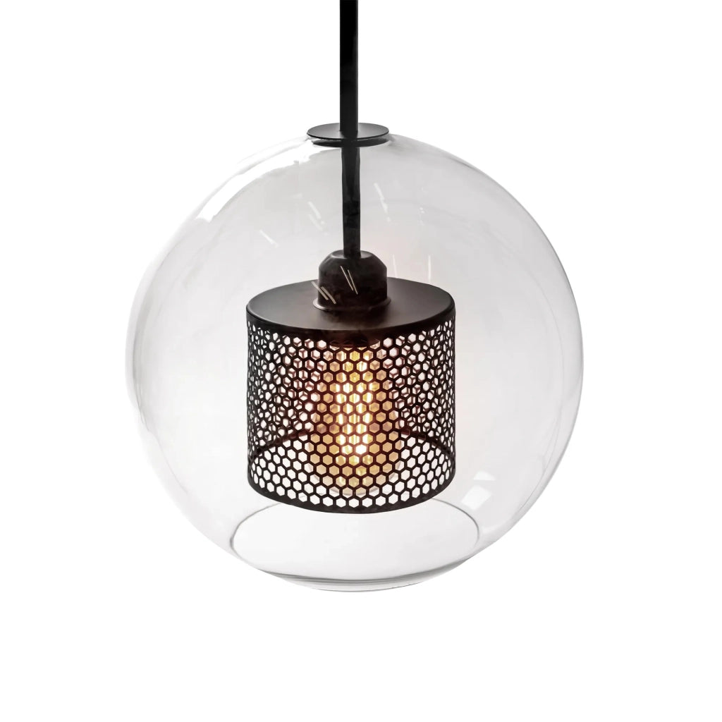 Lampada Pensile Di Vetro Nero Loft APP559-1CP 30cm