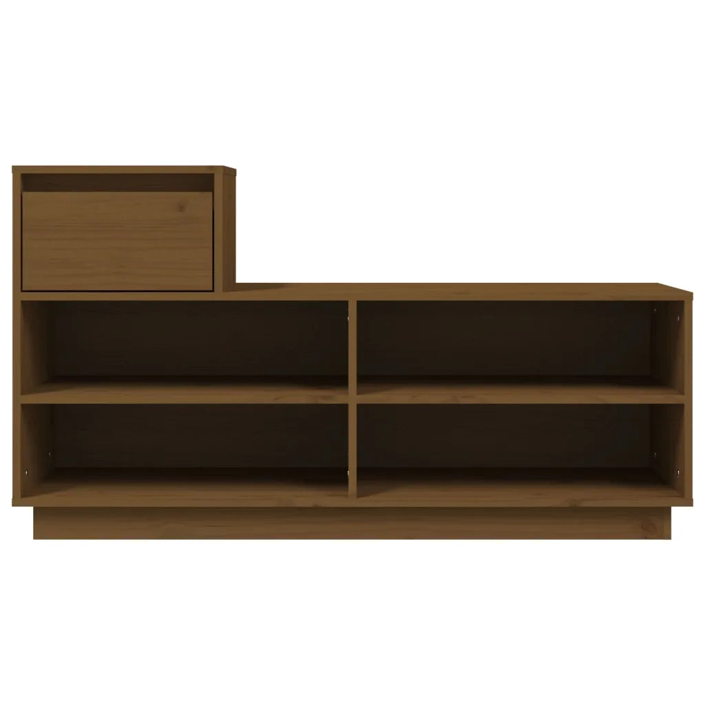 Scarpiera ambra 110x34x61 cm in Legno Massello di Pino 814452