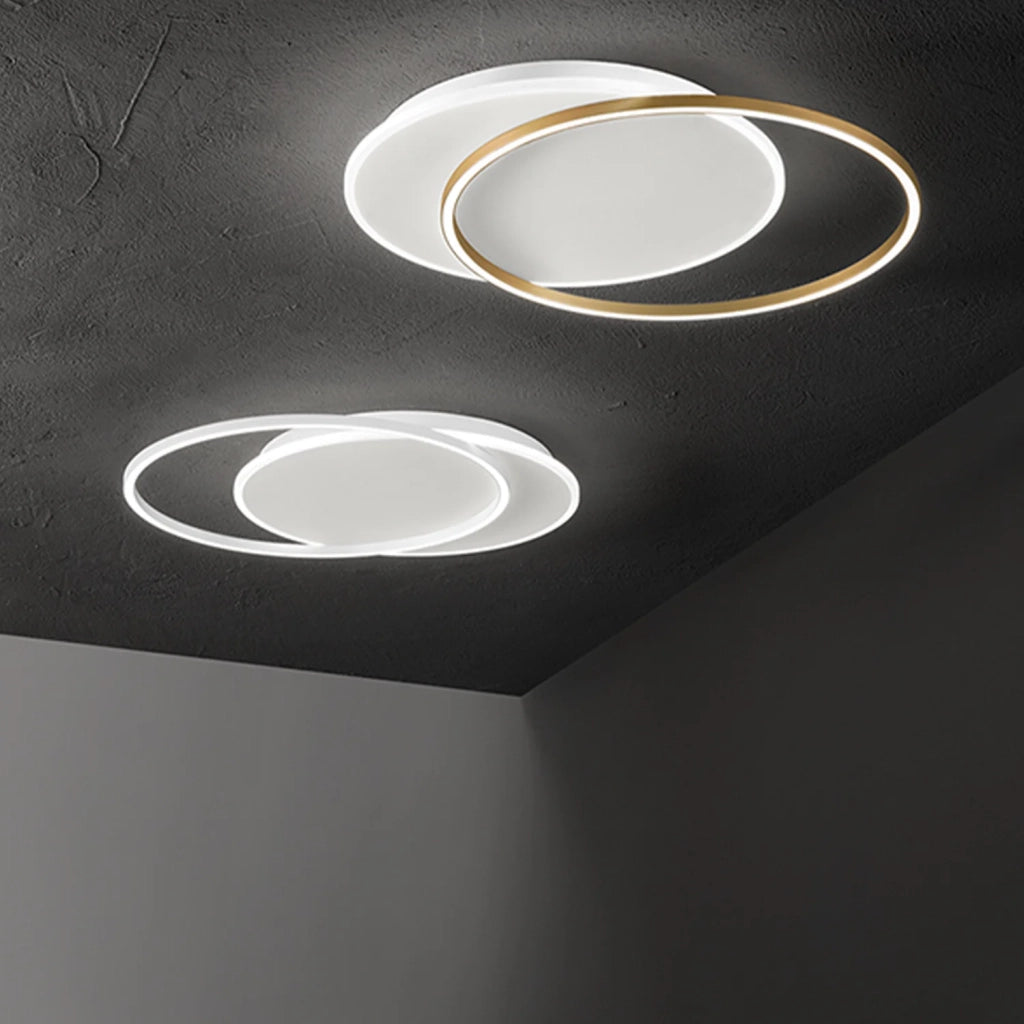 Plafoniera Moderna Orbita Metallo Bianco Led 60W 3000K Dimmerabile Ip20