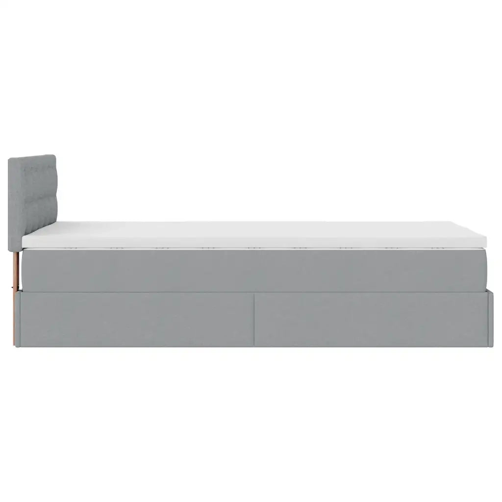 Struttura Letto Pouf con Materasso 80x200 cm in Tessuto 3311580