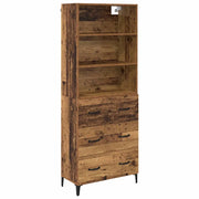 Credenza | Madia | Buffet da pranzo | Armadio da pranzo Legno vecchio 69,5 x 34 x 180 cm Legno multistrato