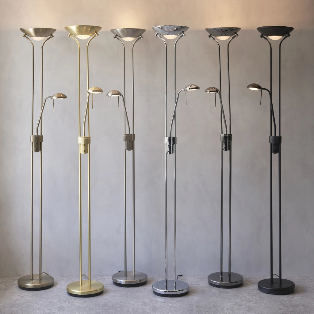 Lampada terra Rome ottone antico con lettura Endon