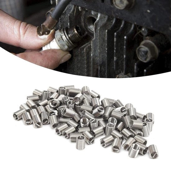 Accessori di avvito a viti M5 100 pezzi - Inserti di avvito a viti metriche per fissaggio di fili di acciaio - M5 x 08 x 25 D.