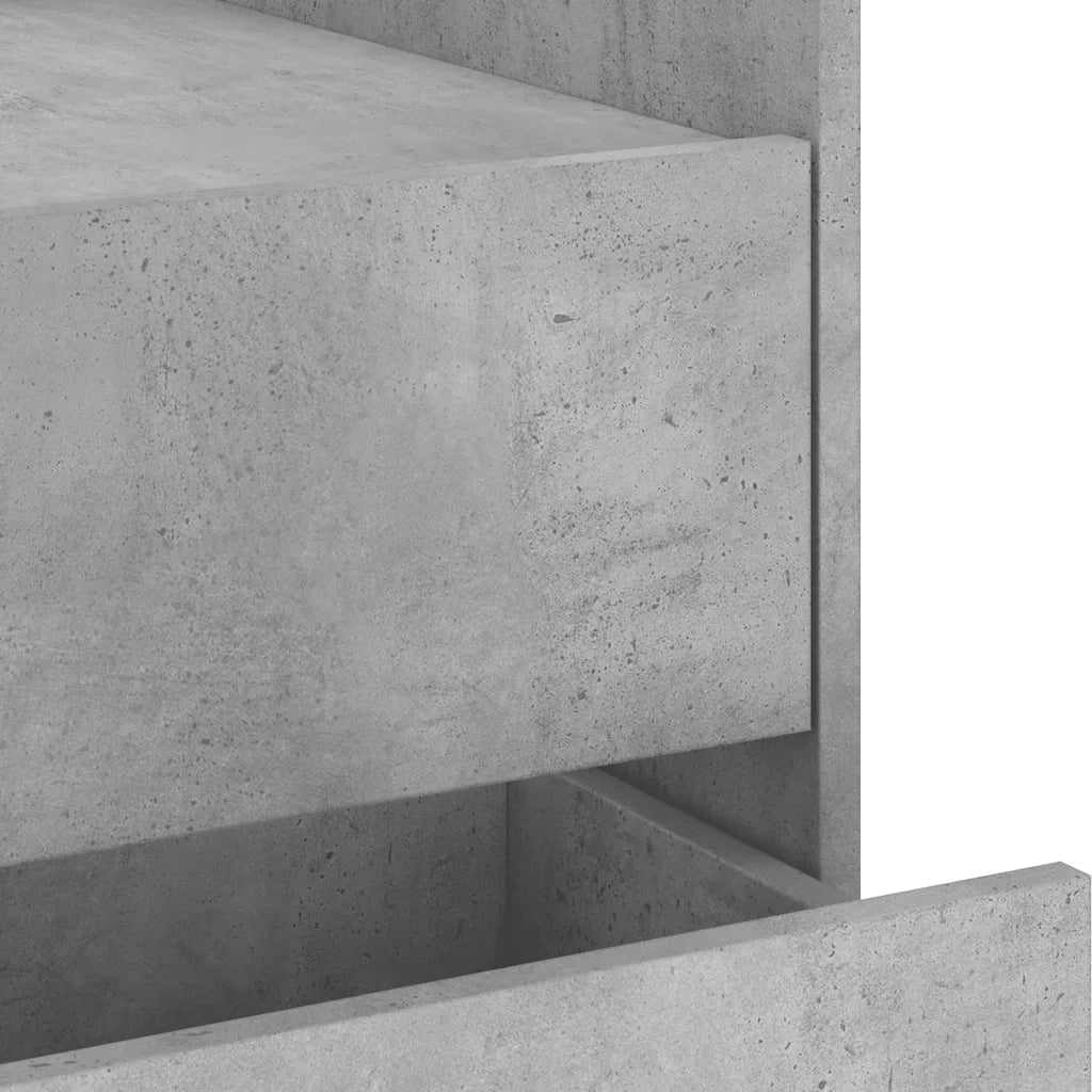 Comodino-Tavolino da notte Grigio Cemento 45x50x50 cm in Truciolato 297767