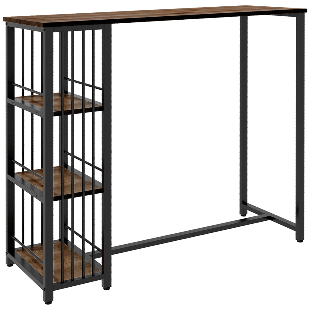 Tavolo da bar alto ¨C zephmum ¨C nero, acciaio, 120x40x105 cm
