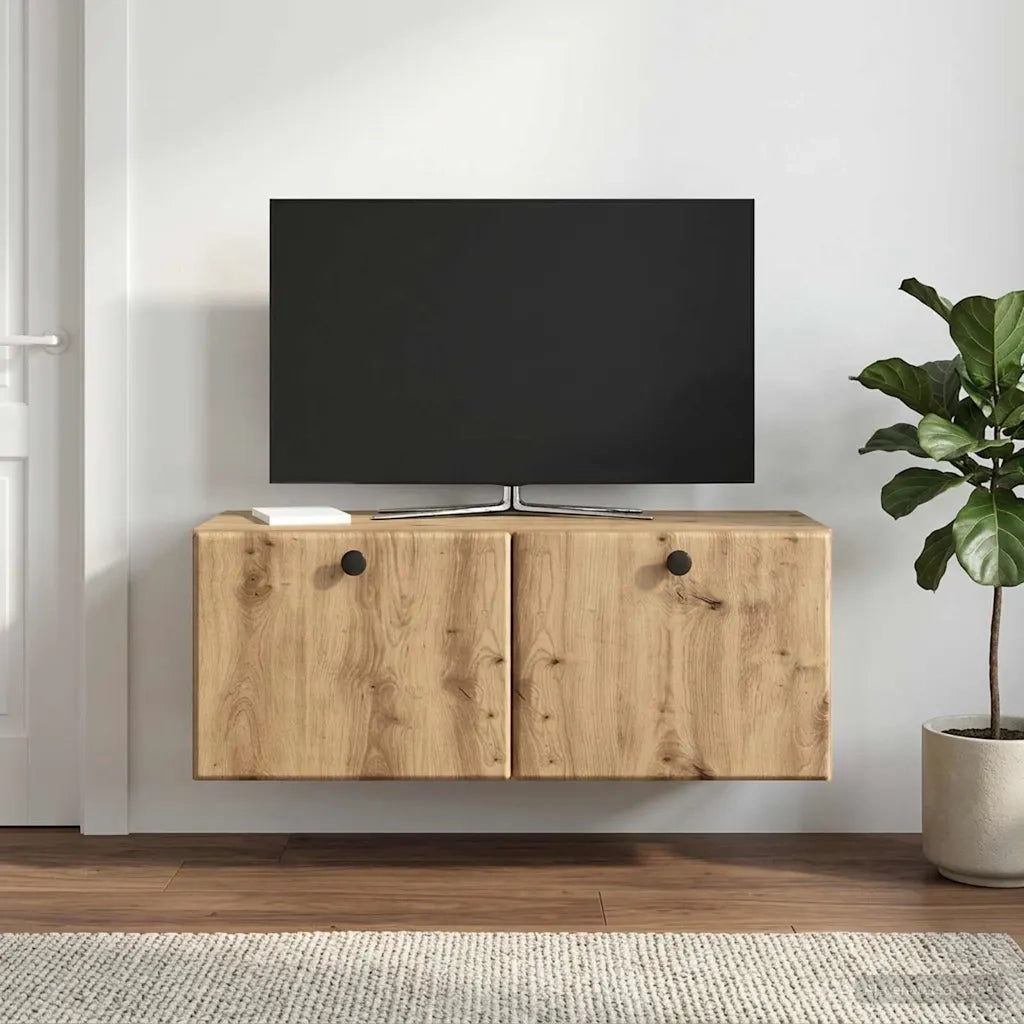 Mobile Porta TV da Muro 78,5 x 31 x 30 cm Rovere Artigianale 899234