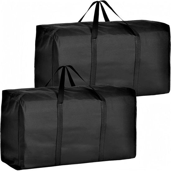 Tas di stoccaggio extra grande - 2 pezzi - Borse di trasporto impermeabili - Resistente - Maniglie rinforzate - Per coperte e abiti - Borsa di stoccaggio