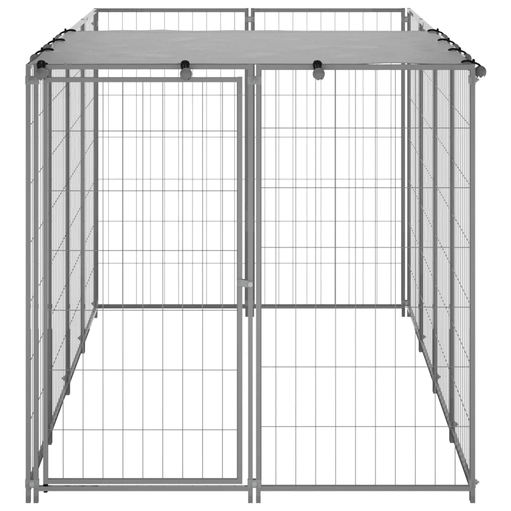 Gabbia per Cani Argento 2,42 m2 in Acciaio CFW4947793