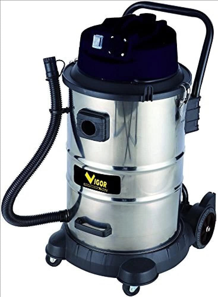 Vigor VBA-50L Aspirapolvere Bidone Aspiratutto Acciaio Inossidabile 50 L 1200 W Filtro HEPA Aspira Liquidi