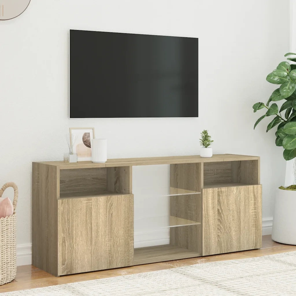 Mobile Porta TV con Luci LED Rovere Sonoma 120x30x50 cm cod mxl 7000