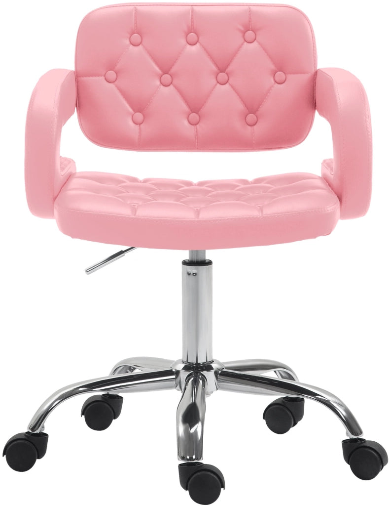 Sgabello da lavoro Dublin in similpelle rosa