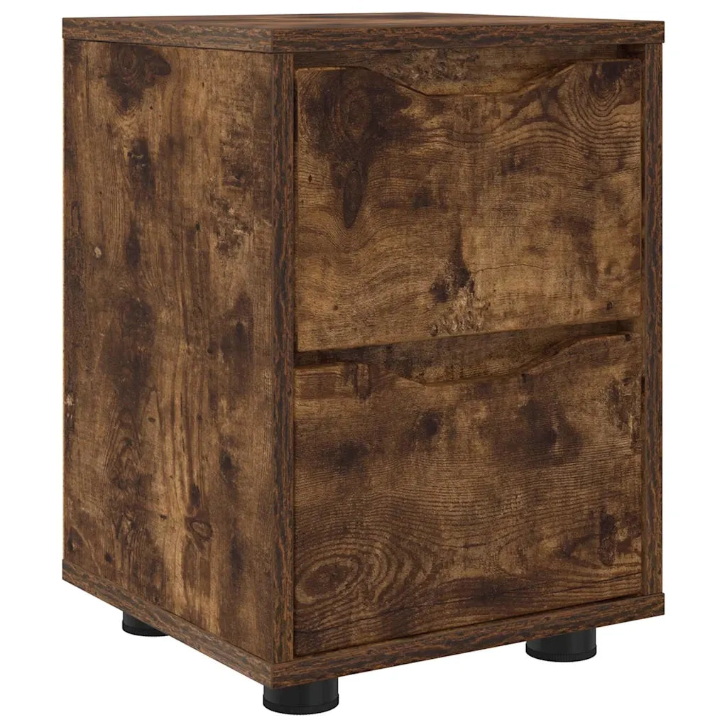 Comodino | Armadio da Notte | Mobiletto da notte Rovere fum¨¦ 30,5 x 30 x 43 cm Legno multistrato