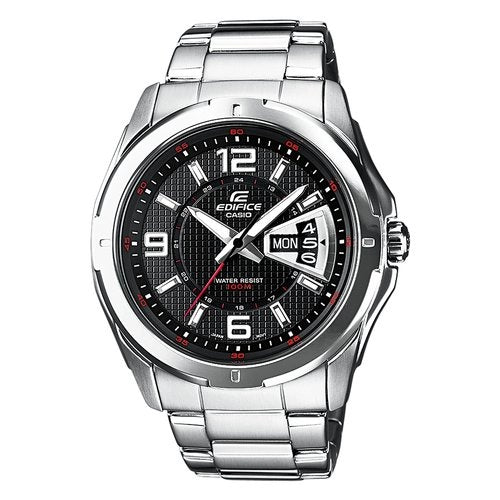 Orologio edifice classic nero e inox ef 129d 1avef