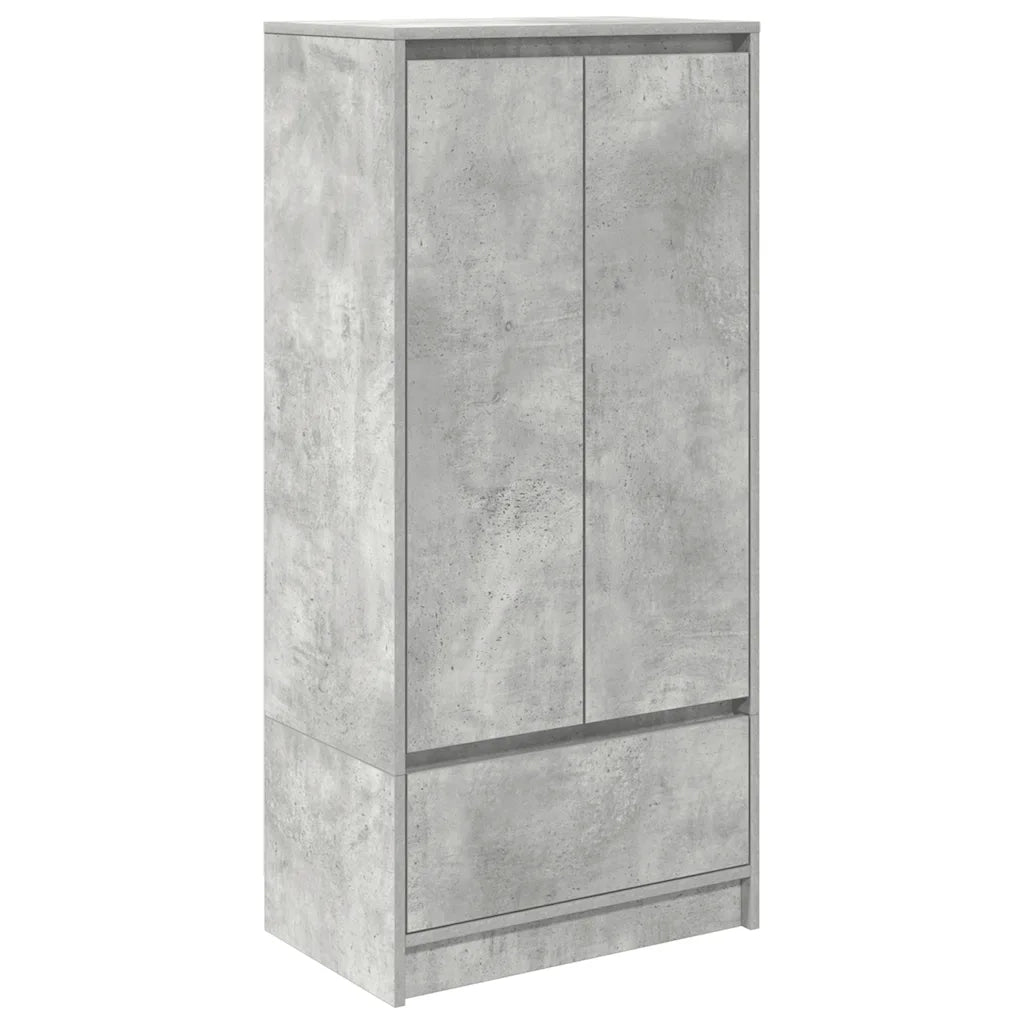 Mobile contenitore multiuso con cassetto 55,5 x 34 x 119,5 cm legno composito grigio cemento 02_0051711