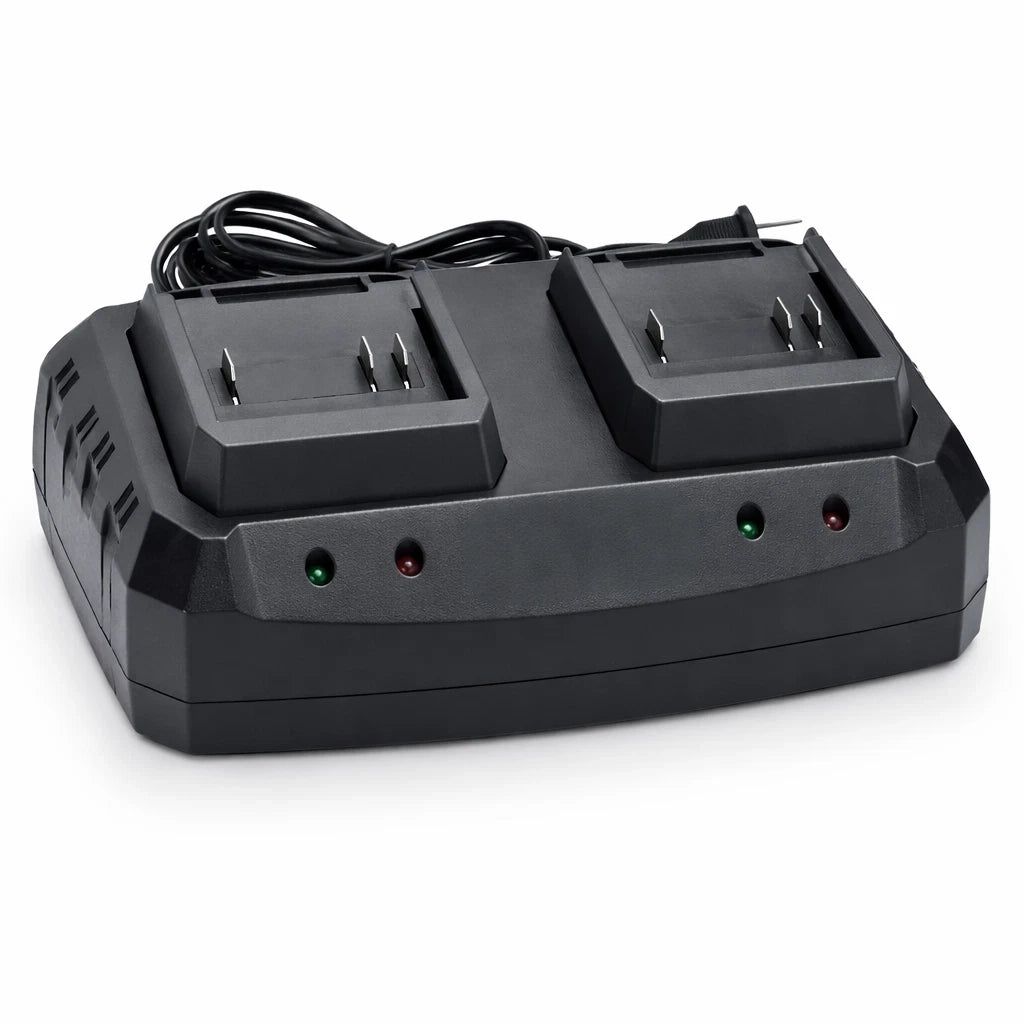 Doppio Caricabatteria Per Batterie a Litio 21V Per Motosega Soffiatore