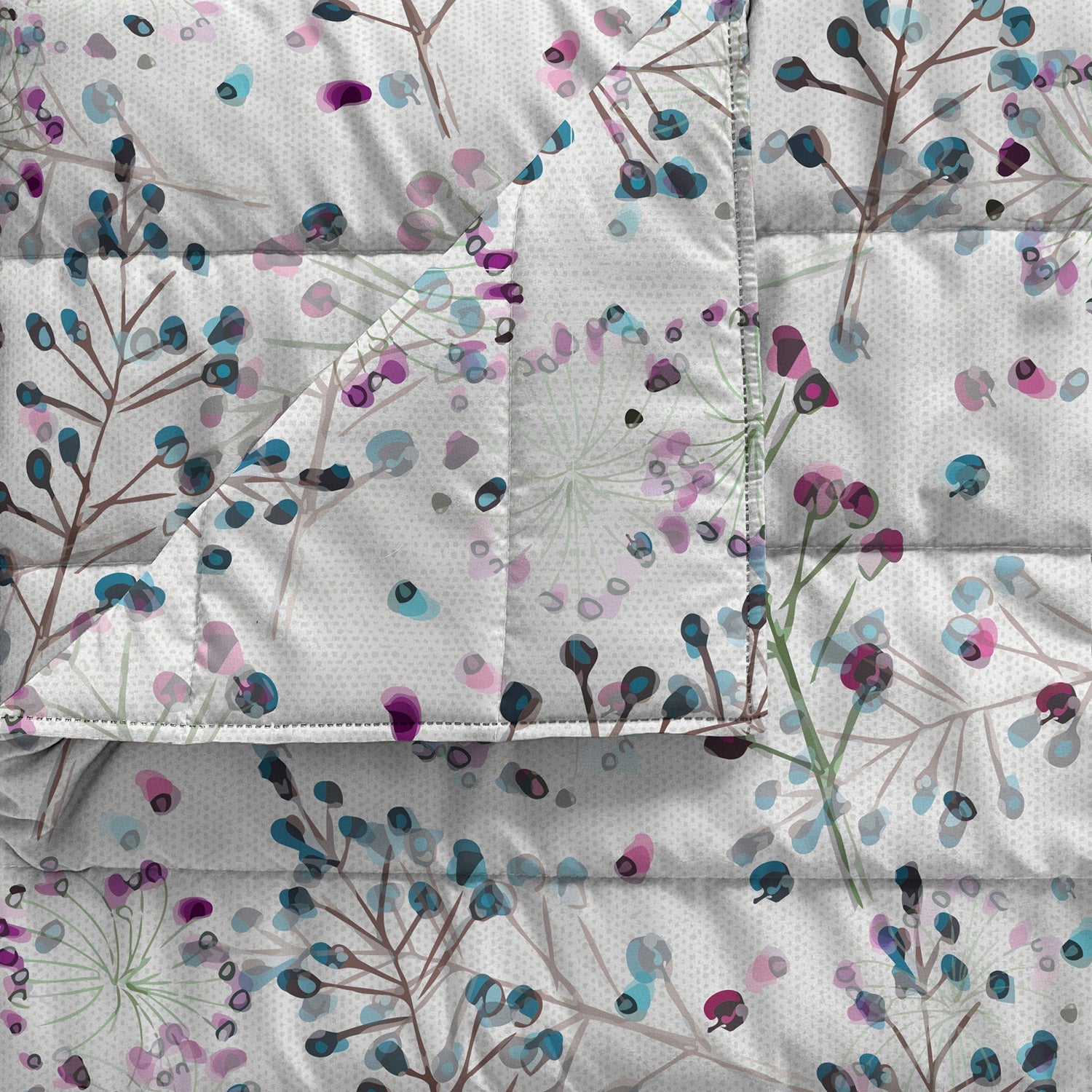 Trapuntino Estivo Singolo in Microfibra 100 gr con Stampa Flor Basic