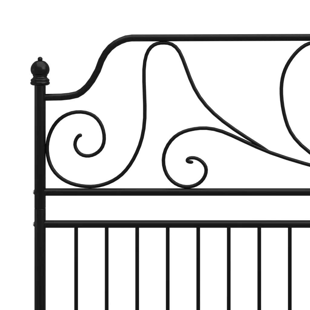 Giroletto-Struttura Letto Nero in Metallo 180x200 cm 539759