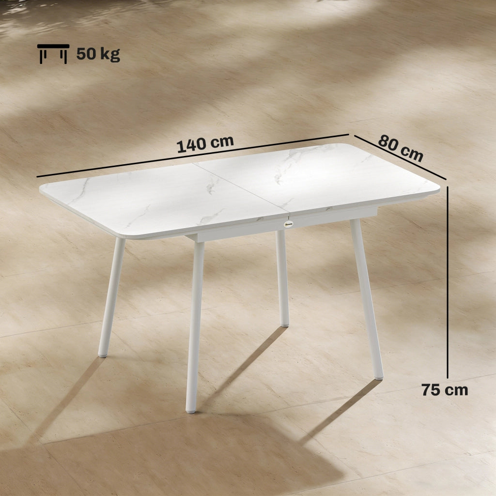 Tavolo da Giardino Rettangolare per 6 Persone ¨C zephmum ¨C Piano in WPC 140x80 cm