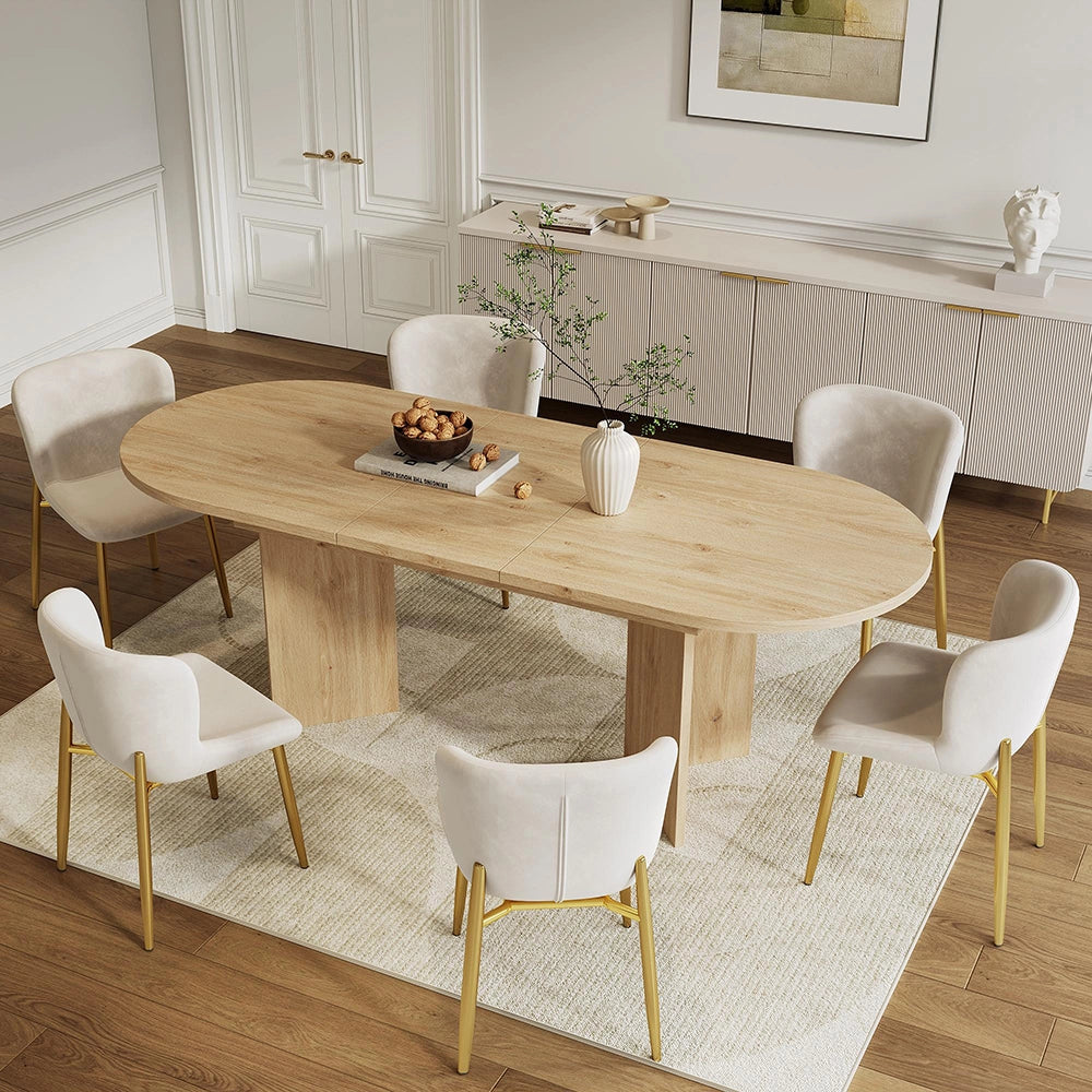 Tavolo allungabile - Xylo - 120-160x80cm angoli arrotondati rovere