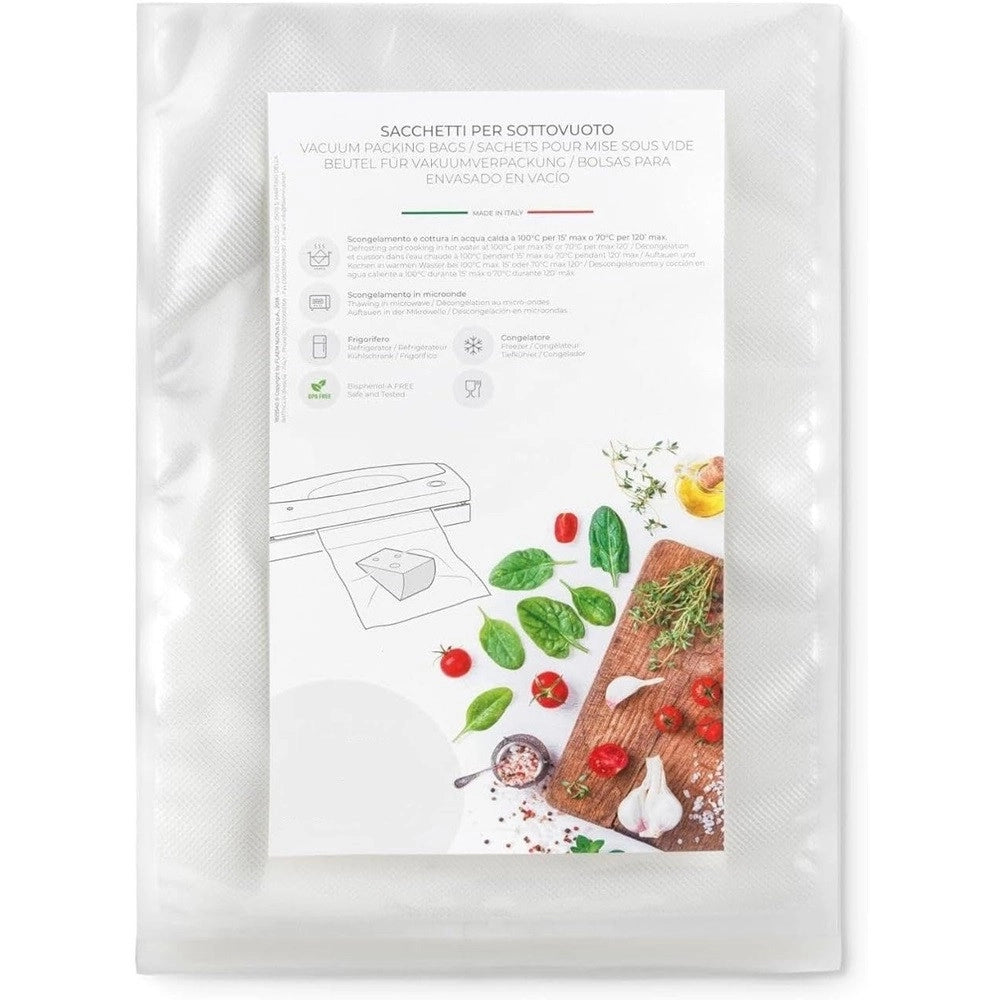 Trade Shop - Kit 20pz Sacchetti Sottovuoto 25x35cm Per Congelatore Frigorifero Microonde Cottura -