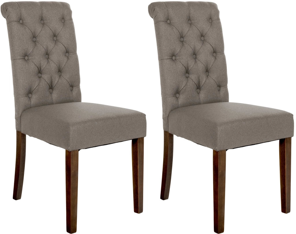 Set di 2 sedie da pranzo Lisburn Tortora,Tessuto