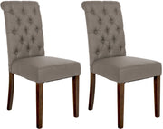 Set di 2 sedie da pranzo Lisburn Tortora,Tessuto