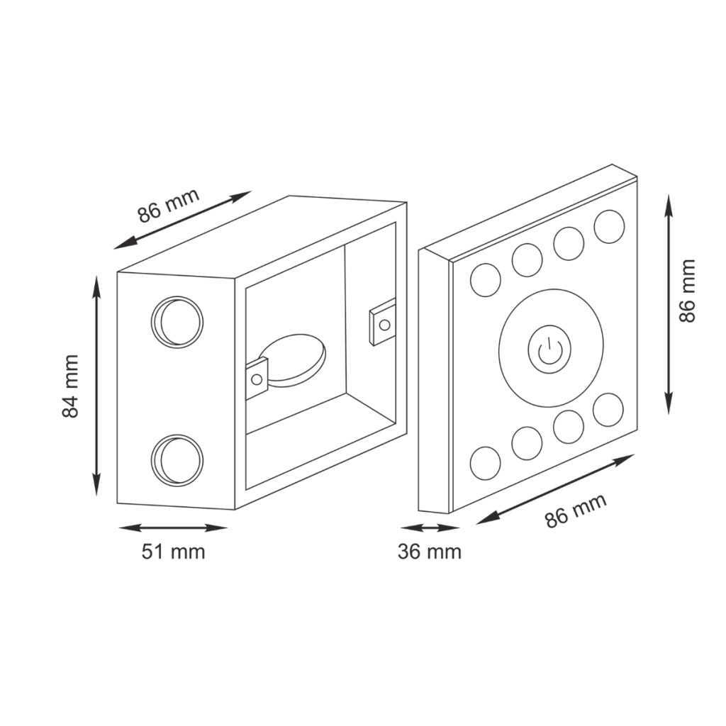 Dimmer touch RGBW 4 canali da incasso 12-24V Polux