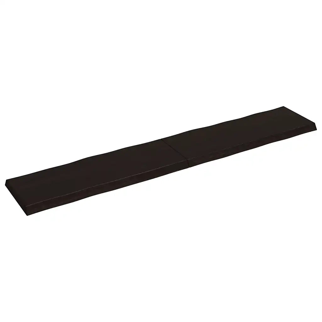 Piano Tavolo Marrone Scuro 220x40x(2-6)cm Rovere Non Trattatocod mxl 91024