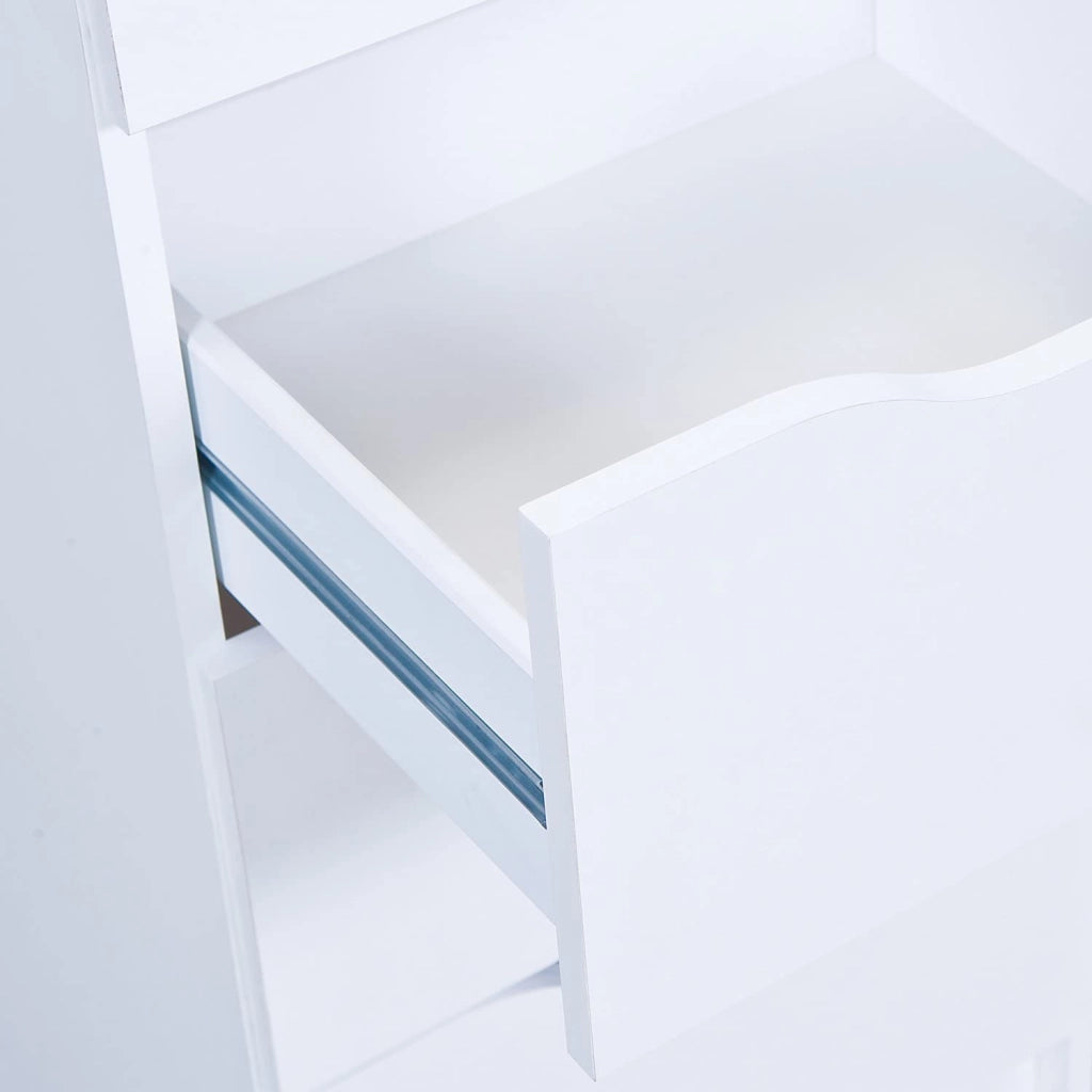 CASSETTIERA WESTPHALEN 8 CASSETTI 80x40x91H STRUTTURA IN LAMINATO VERNICIATO BIANCO