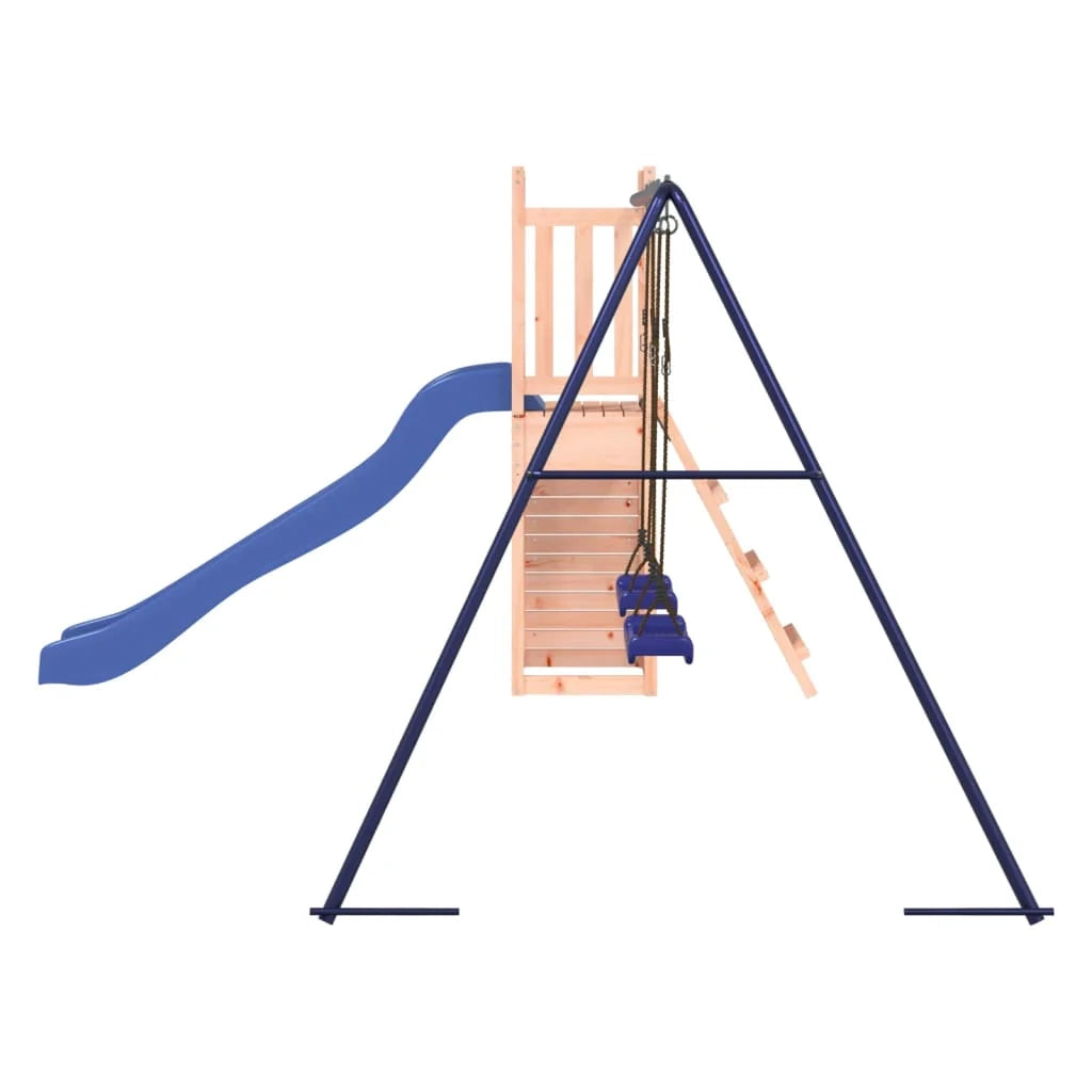 Altalena parco giochi da esterno scivolo altalena robusta giochi da giardino 308 x 321 x 169 cm legno massello di abete Douglas 02_0004627
