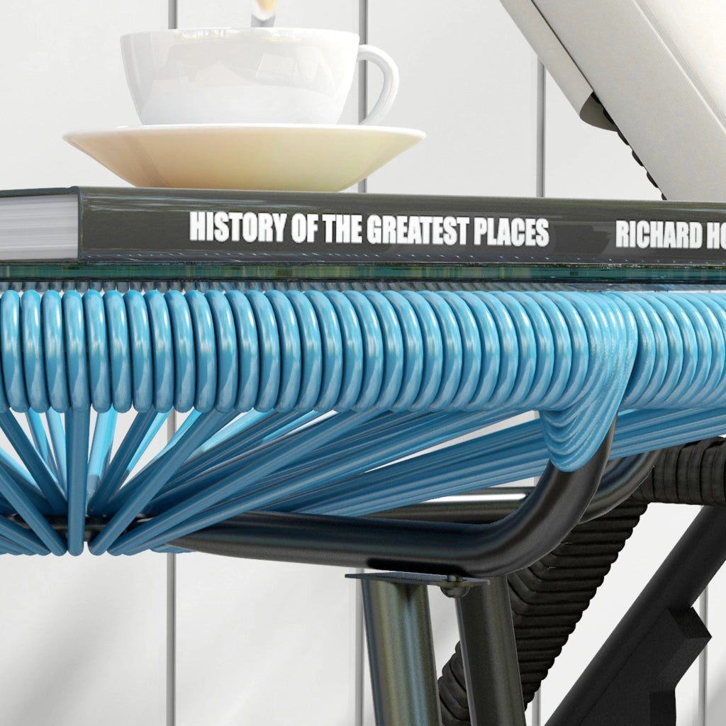 Tavolino rotondo da giardino ¨C Xylo ¨C Rattan metallo vetro temperato ?50x50H cm