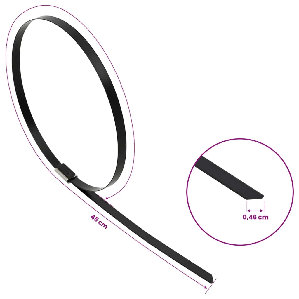 Fascetta per Cavi 25 pz 4,6 x 450 mm Nero 42029317