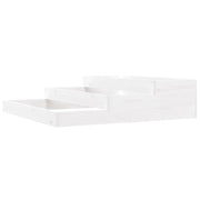 Fioriera | Cassetta per fiori | Vaso Bianca 107x107x27 cm in Legno Massello di Pino