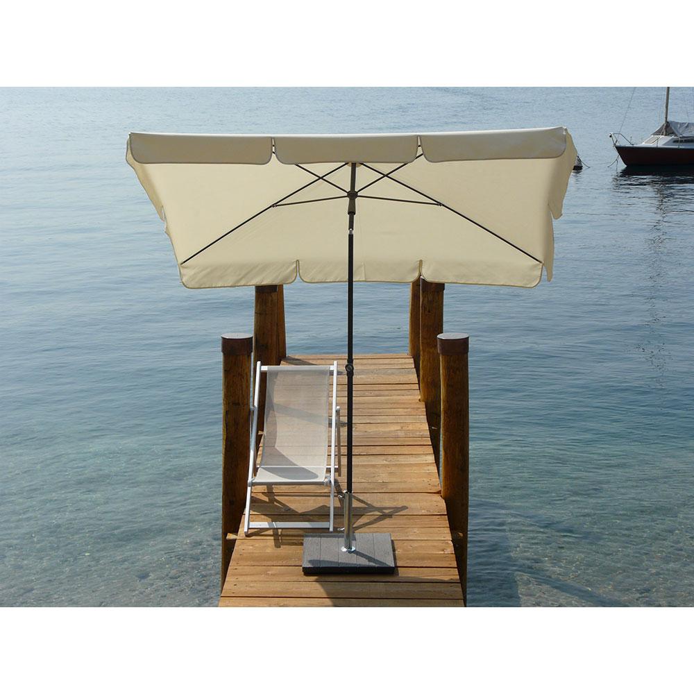 Ombrellone da Giardino 210x130 cm Palo Ø27 mm in Acciaio Maffei Novara Ecru