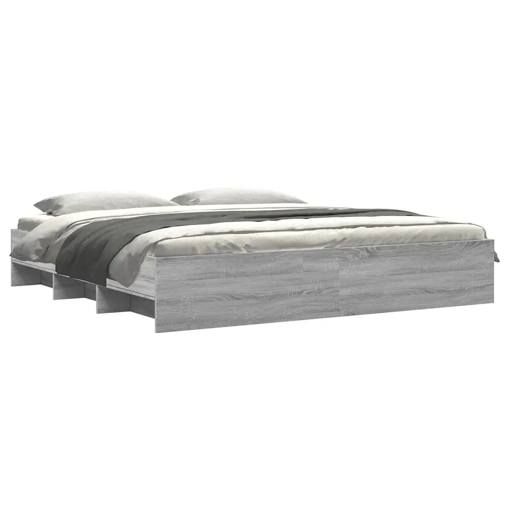 Giroletto senza Materasso Grigio Sonoma 180x200 cm Truciolato