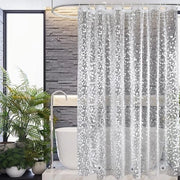 Douchegordijn trasparente per la camera da bagno, 180 x 190 cm, con magnete di peso, impermeabile e resistentente all'umidità EVA, inclusi 12 anelli per douchegordijn.