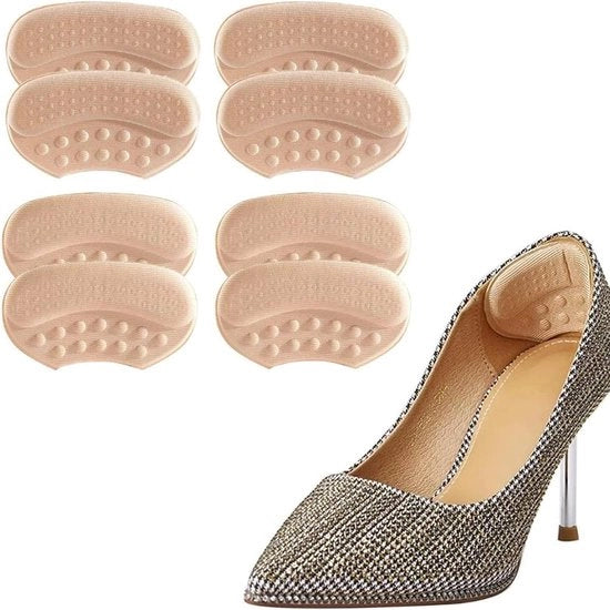 4 Paia di Pali per Piedi per Minimizzare la Friczione in Scarpe Troppo Grandi - Supporto per Donne e Uomini, Prevenzione dei Borsiti - Inserzioni