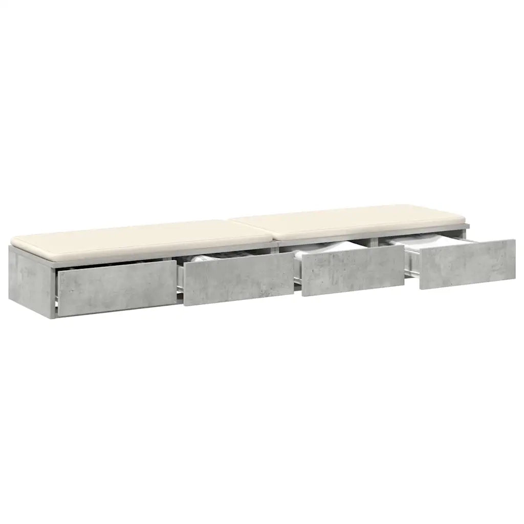 Cassetti per letto Grigio cemento 135 x 36,5 x 16,5 cm 866990